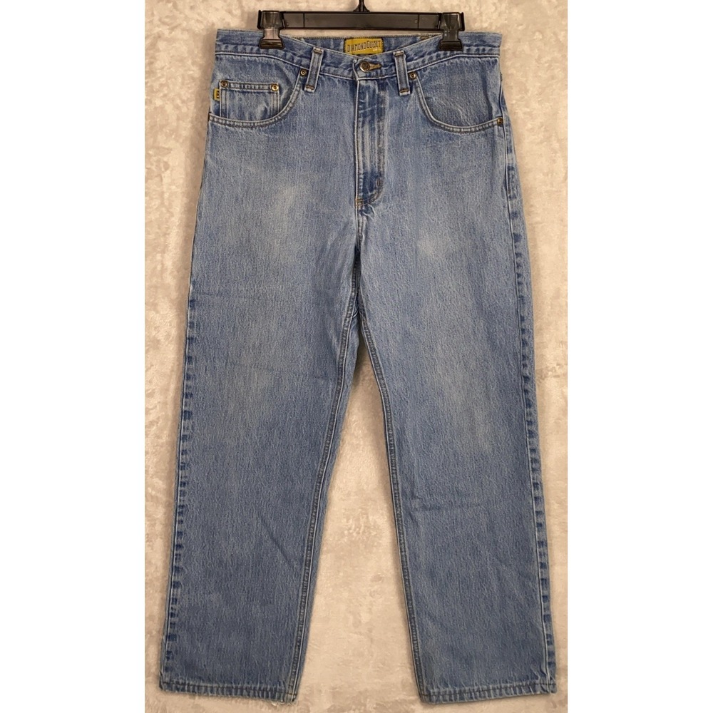 Diamond Gusset Mens Jeans Denim Blue 33x29 33 X 29 Cotton Made USA Vintage Work - Picture 1 of 10